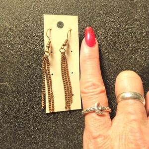 Elegant Gold Chain Dangle Earrings